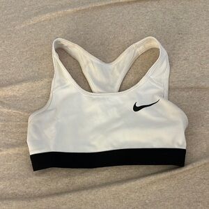 Nike White and Black Sports Bra Intimates